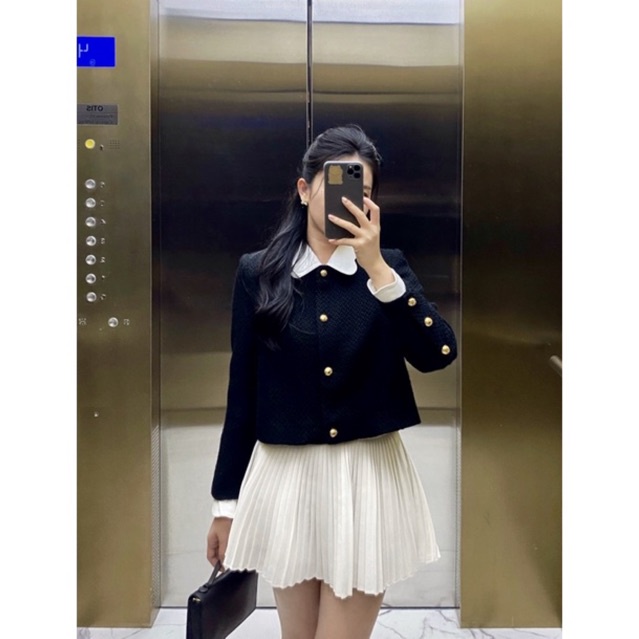 SET ÁO DẠ THIẾT KẾ ( 7 Chi tiết màu đen ) - STELLA JACKET