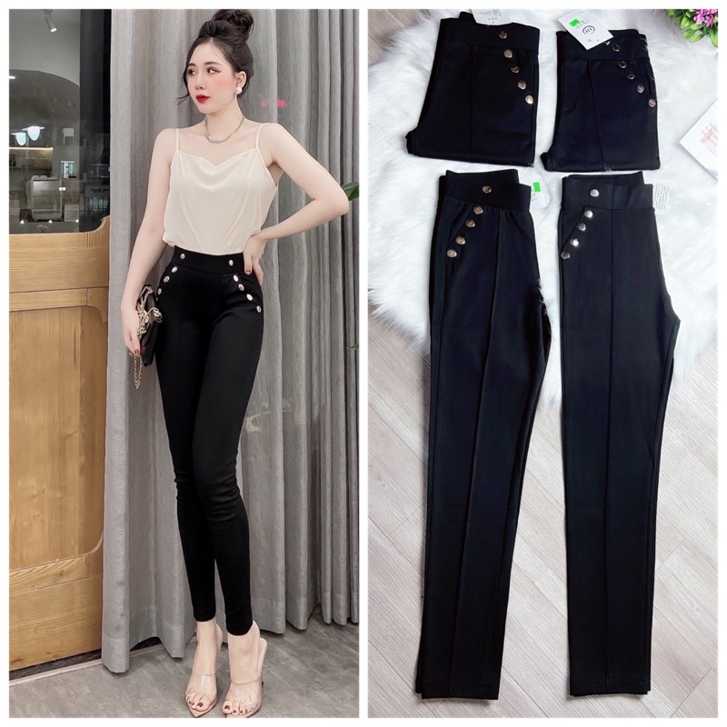 Quần Legging Cạp Cao nữ Chất UMI Hàn Co Giãn 4 chiều, Chất Dày Dặn ( có ảnh và video cận chất)