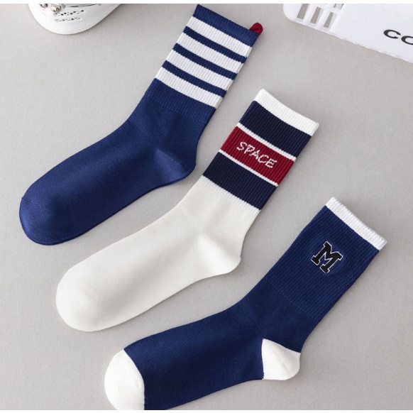 Vớ Tất cổ cao Unisex chữ M, SPACE phong cách thể thao, năng động.