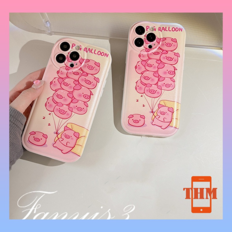 Ốp Điện Thoại Mềm Hình Heo Dễ Thương Cho Iphone6 6splus 7 7plus 8 8plus XR x xs 12 11 pro max plus 13 promax-5013