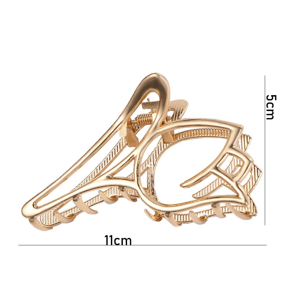 AROMA Kẹp Tóc Kim Loại Hình Hoa Tulip / Cá Mập Phong Cách Hàn Quốc Đơn Giản Thời Trang Cho Nữ