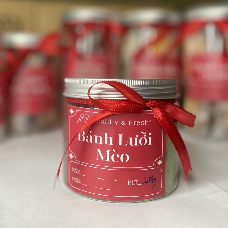 Lọ Bánh lưỡi mèo 200 mix 3 vị, Bánh Lưỡi Mèo