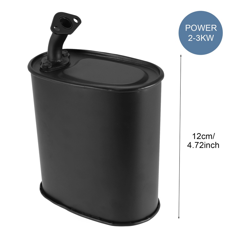 Ống Xả Khí Màu Đen Bằng Sắt 2-3KW Cho 5.5HP 6.5HP 3500W 4000W