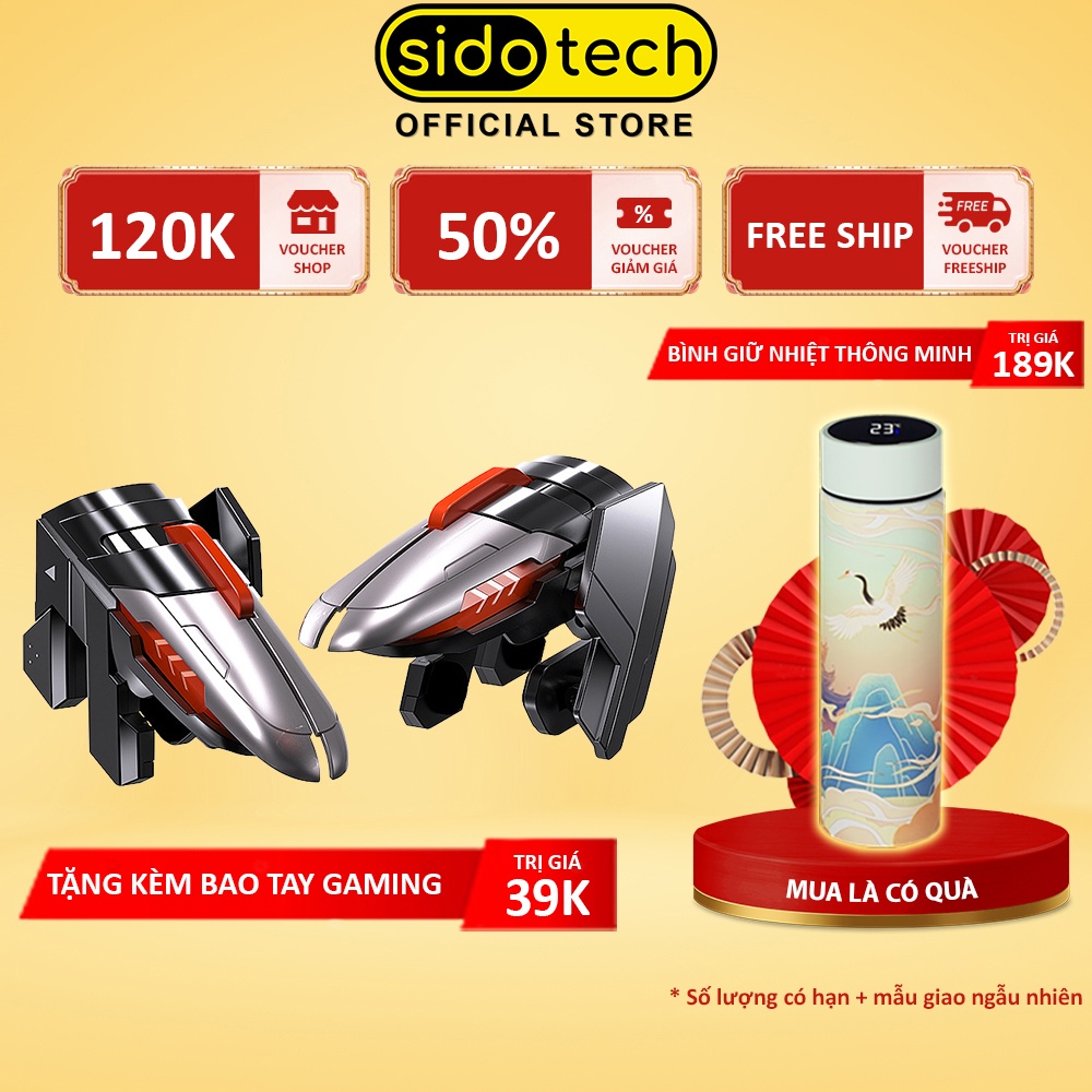 Nút bắn chơi game pubg ff SIDOTECH MEMO AK06 tap đơn hỗ trợ thao tác 6 ngón chơi FPS dành cho game thủ giá rẻ