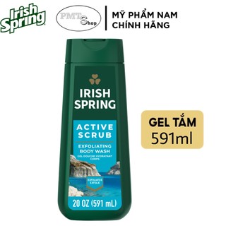 (Nội địa Mỹ]) Sữa Tắm nam Irish Spring Gel Active Scrub chai 887ml 591ml