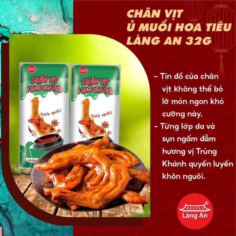 Chân vịt ủ muối hoa tiêu 35g- Vị mê ly- ngon hết ý. do Việt nam sản xuất