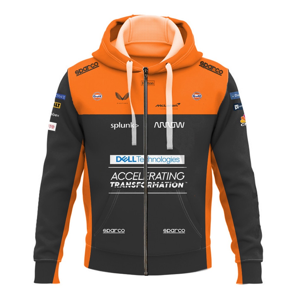 Áo Khoác Hoodie Có Khóa Kéo In Hình Xe Đua Công Thức One Team F1 Mclaren 3D Thời Trang Mùa Xuân Cho Nam Và Nữ