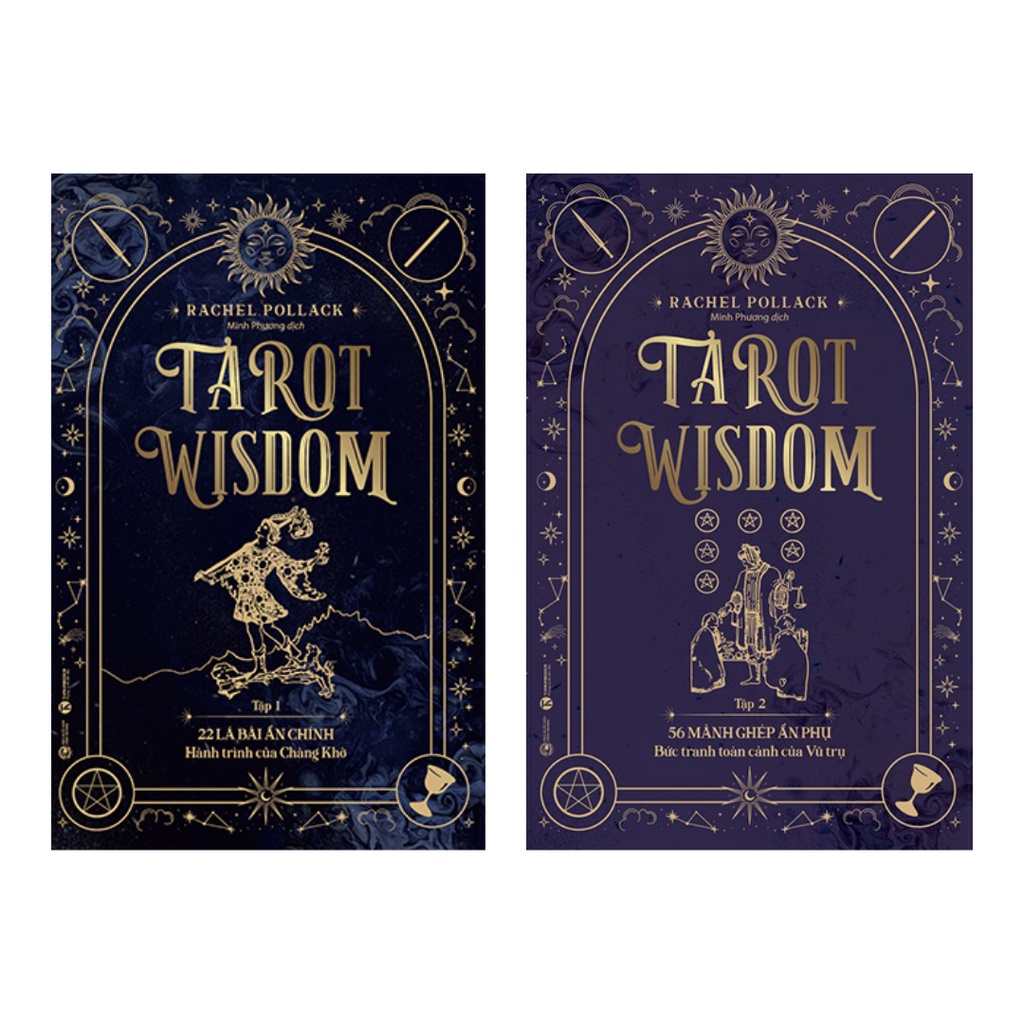 Sách Thái Hà - Combo 2 Cuốn Tarot Wisdom (Tập 1+2)