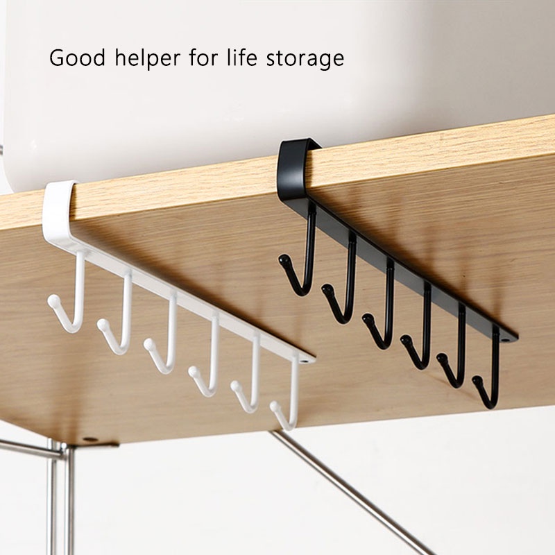 Giá Treo 6 Móc Đa Chức Năng Dùng Cho Tủ Quần Áo, Nhà Bếp