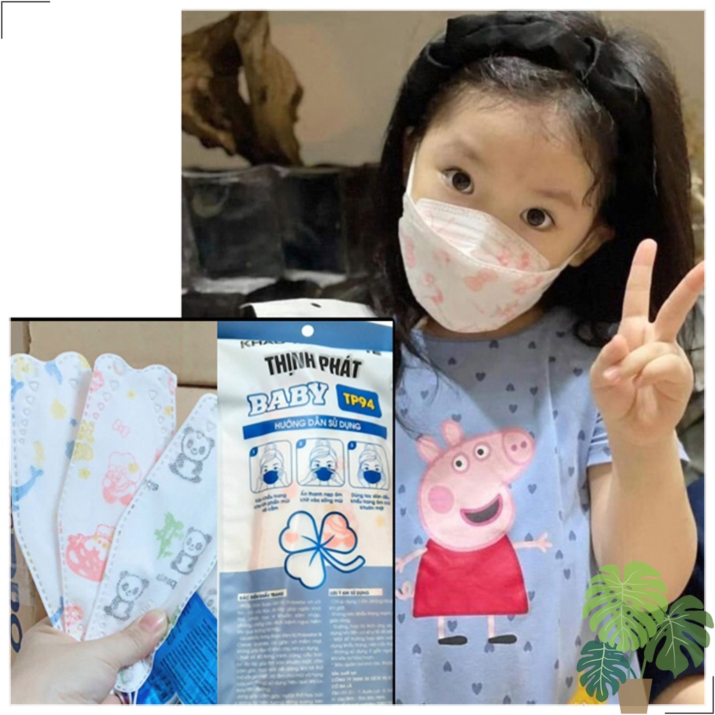 [10 cái] Khẩu trang trẻ em KF94 - Kháng khuẩn lọc bụi - Ôm trọn khuôn mặt