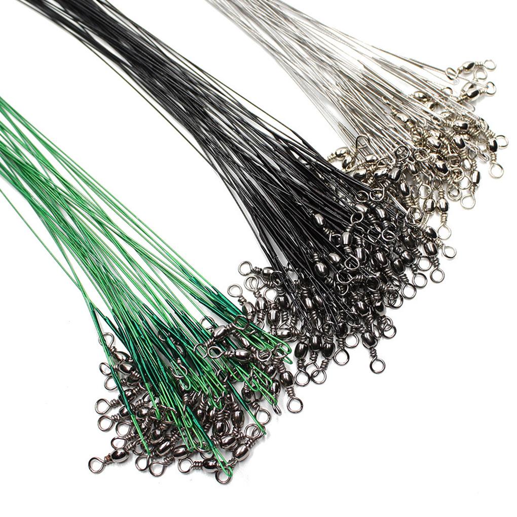 Set 20 Dây Câu Cá 20cm Chống Cắn Có Lõi Xoay