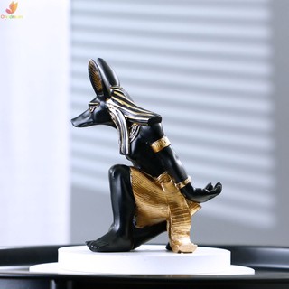 Mô hình tượng thần anubis god phong cách ai cập cổ điển trang trí nhà cửa