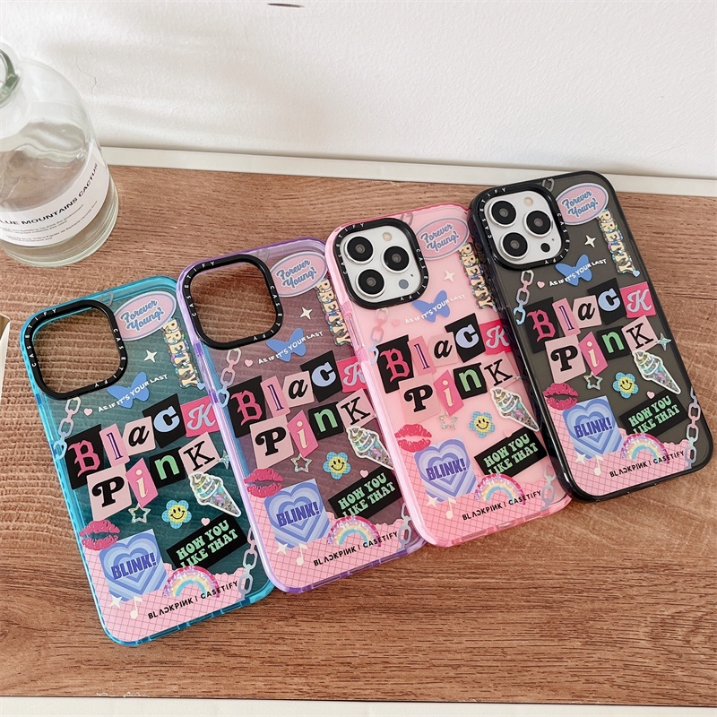 Ốp Điện Thoại TPU Silicon Mềm Chống Sốc Hình Nhóm Nhạc BlackPink Cho iPhone 11 12 13 14 Pro MAX X XR XS MAX 7 8 14 Plus