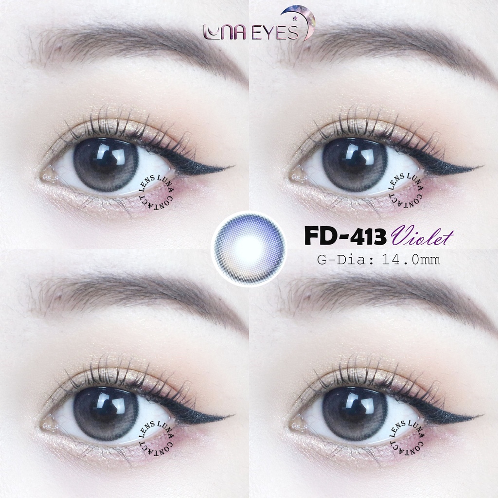 [1 year] Kính áp tròng LUNA EYES FD-413 VIOLET - Lens size nhỏ