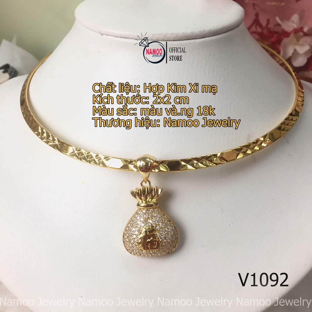 Bộ Trang Sức Nữ V1092 Đẹp Xuất Sắc Với Thiết Kế Túi Tài Lộc Cho Xuân Này Namoo Jewelry