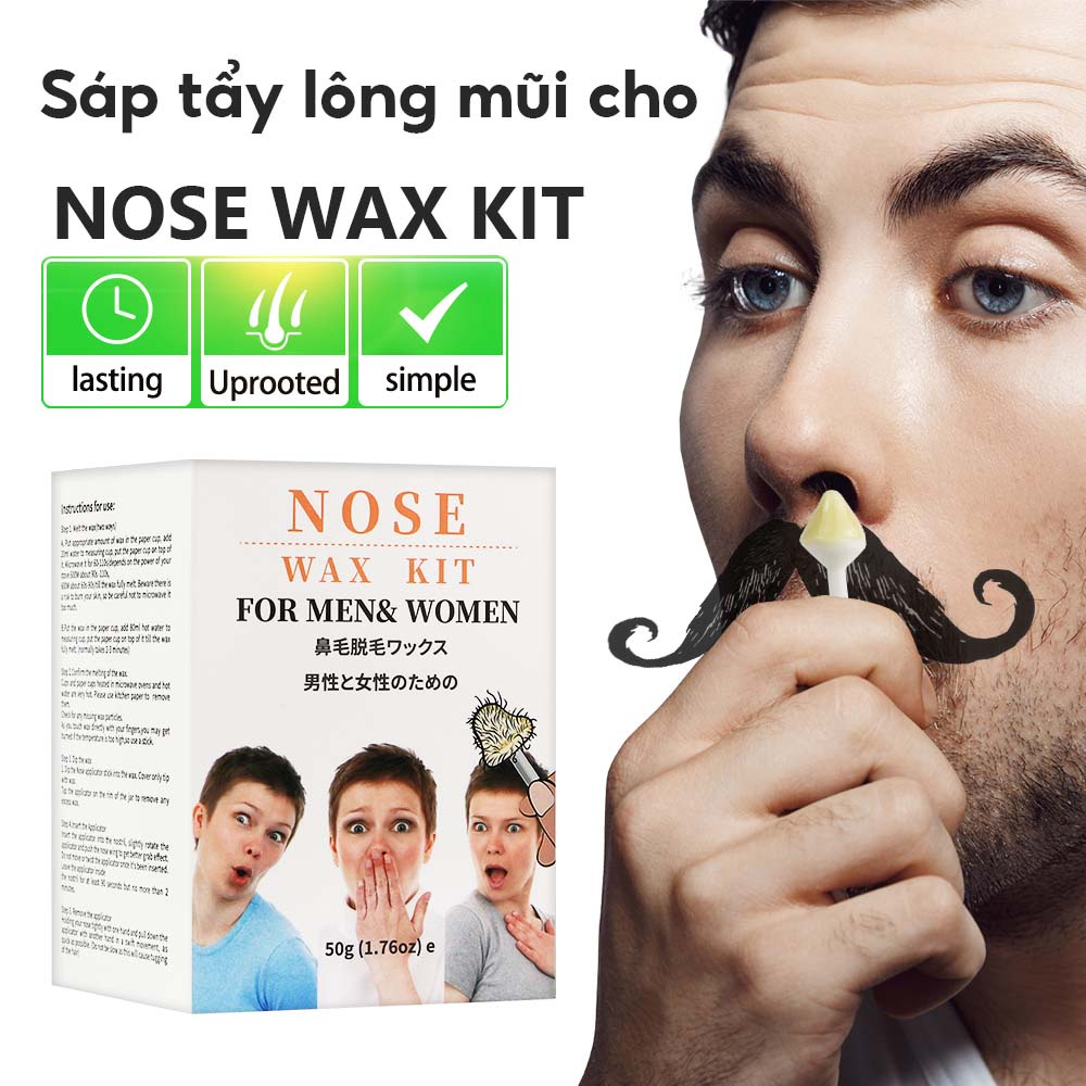 Bộ Sáp Tẩy Lông Mũi 20 Lần Dễ Sử Dụng tự nhiên nhẹ nhàng an toàn nhanh chóng cho nam nữ