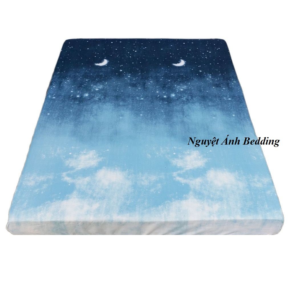 (Bán Chạy Nhất) ️ Lẻ ga bọc đệm m2/m6/m8/2m2, drap bo chun bao nệm đẹp cotton poly - Mẫu Bầu trời sao, nhiều mẫu đẹp