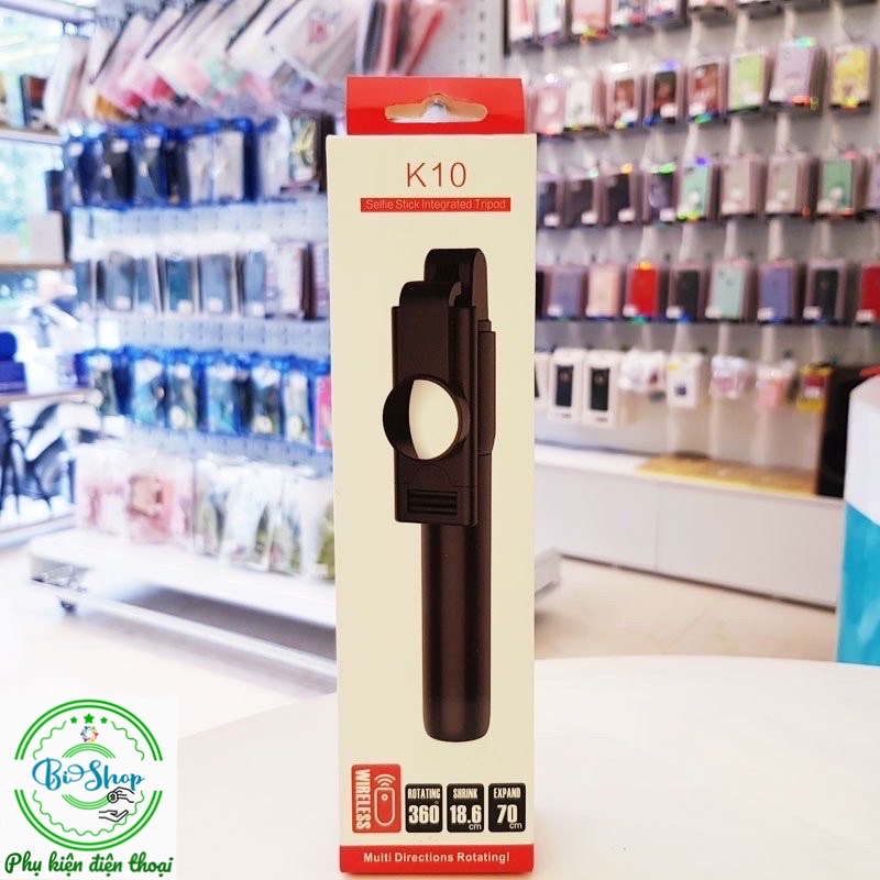 🍀 GẬY TRIPOD CHỤP ẢNH TỰ SƯỚNG - SELFIE CÓ GƯƠNG - - K10 - KẾT NỐI BLUETOOTH - NHỎ GỌN - CHẮC CHẮN