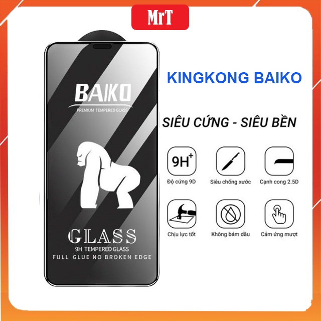 Cường lực Xiaomi, Kính Cường Lực Full Màn, BAIKO KINGKONG Cho Xiaomi POCO C40/Redmi 9A/9C/Mi Note 11/K30/K40/K50