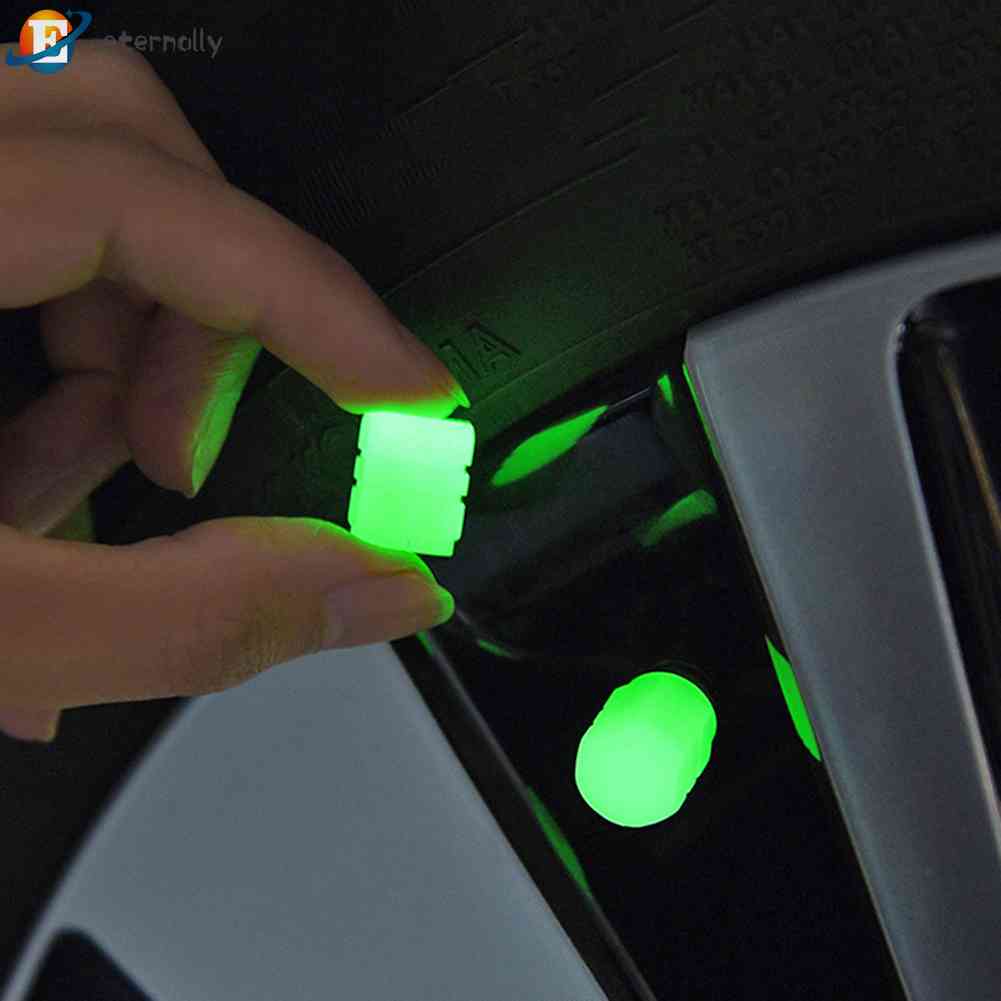 Set 4 Vỏ Bọc Van Schrader Dạ Quang Cho Xe Máy / Xe Đạp