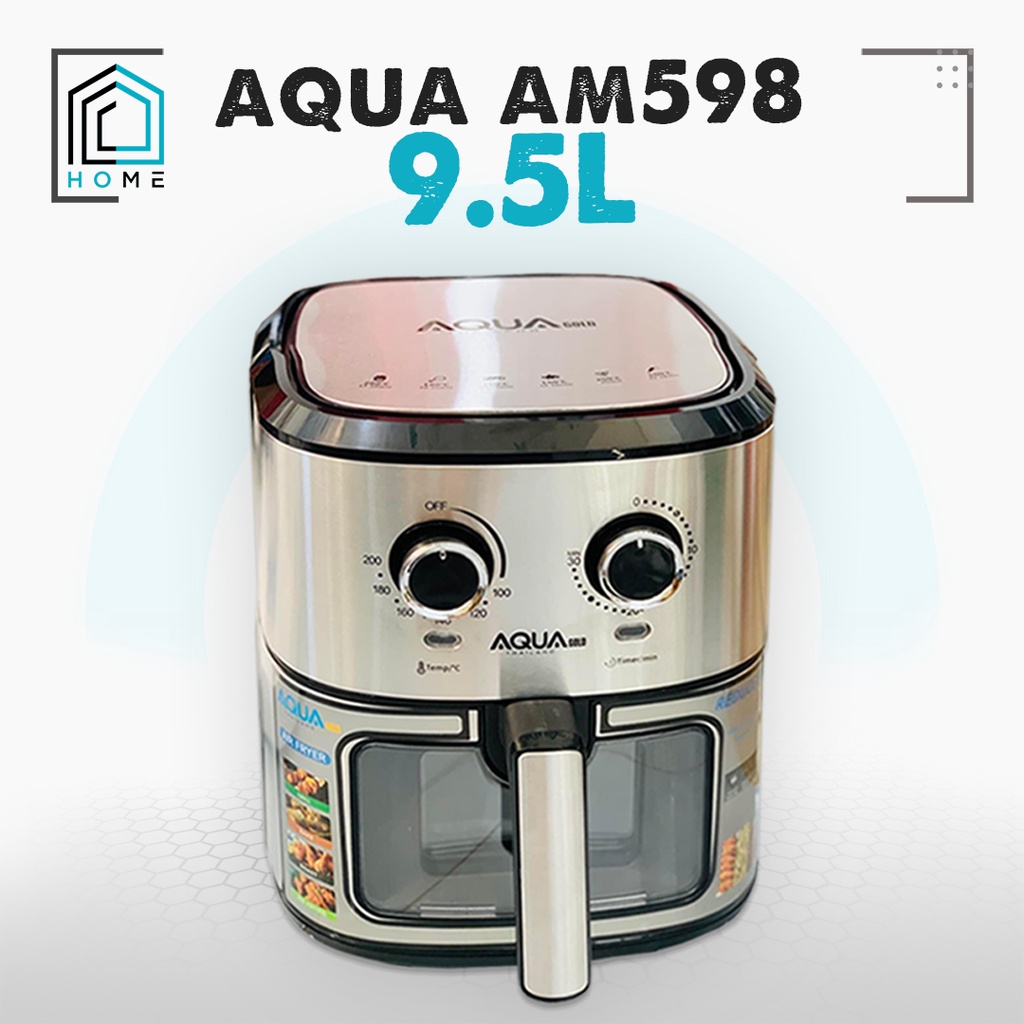 Nồi chiên không dầu 9 lít Aqua Gold - Công nghệ chiên Rapid Air - Nồi chiên không dầu 9l - Nồi chiên cỡ đại