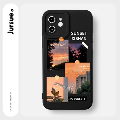 Ốp lưng JURSUE mềm chống bẩn hình độc lạ ngầu đen Cho iPhone 17 16 15 14 13 12 11 Pro Max SE 2020 X XR XS ip 8 7 Plus Y2841