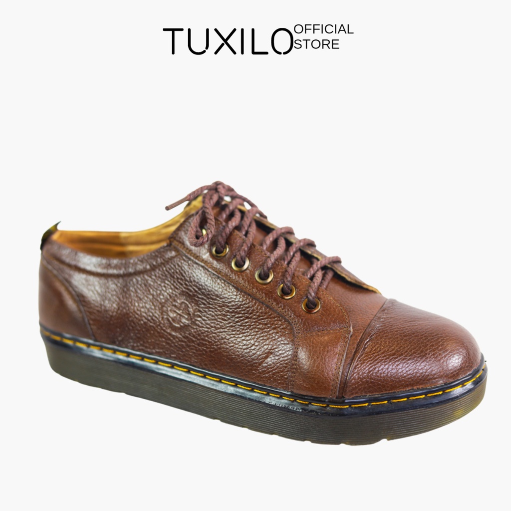 Giày da nam dr martens TUXILO da bò thật 100% đế cao su đúc nguyên chất đế khâu siêu bền, tăng chiều cao TX07
