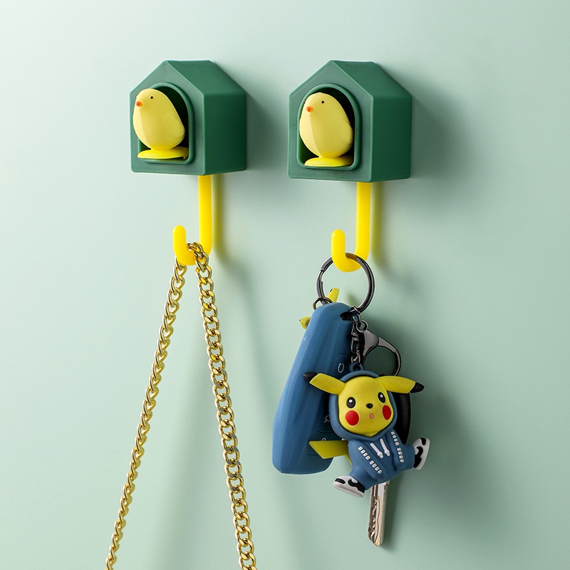 Móc Treo Chìa Khóa Gắn Tường Hình Chú Chim Độc Đáo Tiện Dụng