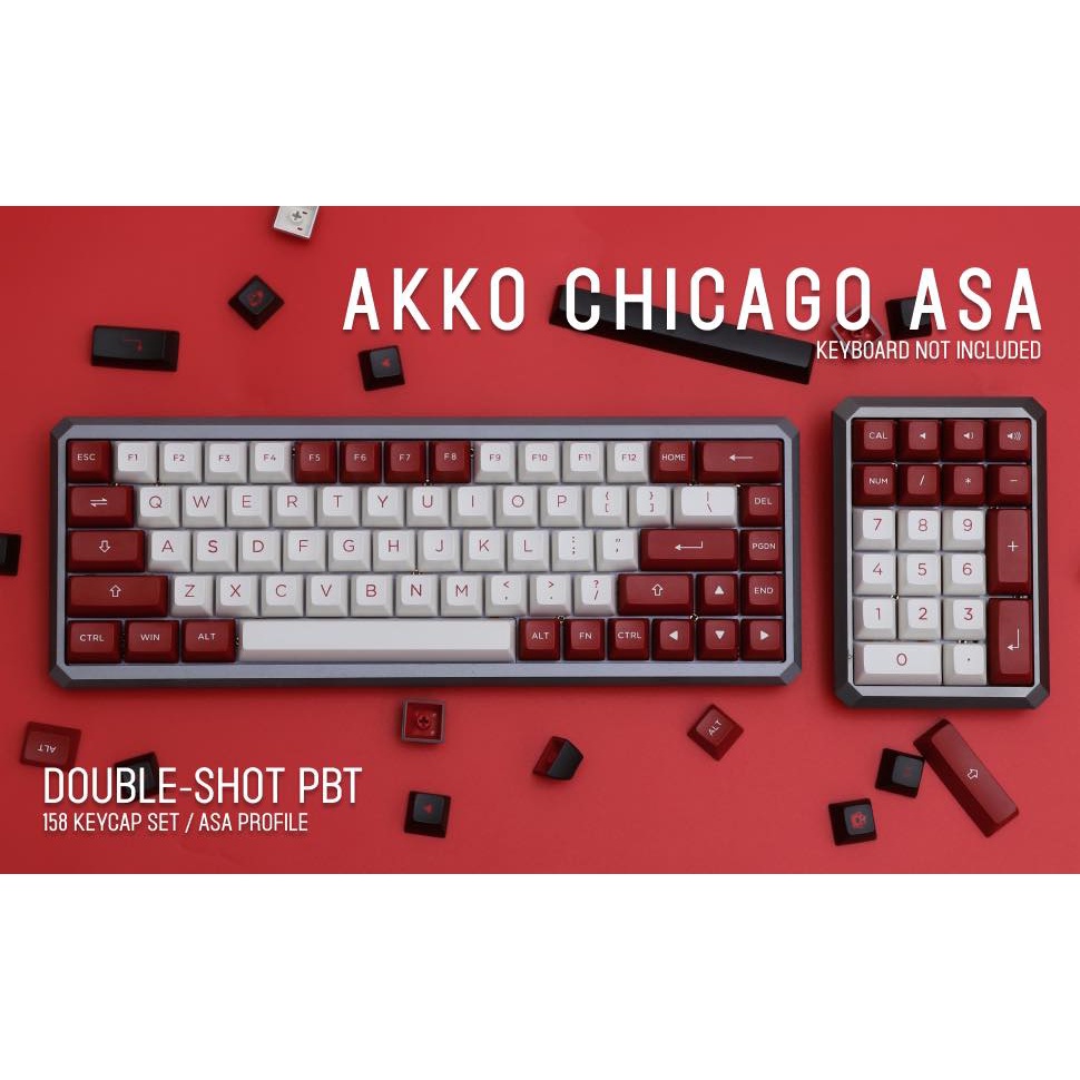 Bộ keycap AKKO CHICAGO (PBT DoubleShot/ ASA profile/ 158 nút)