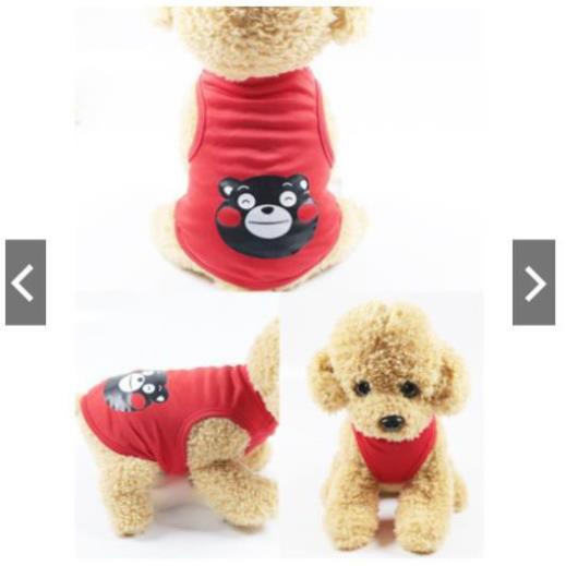 Quần áo cho chó mèo in hình cute loại ba lỗ (hè thu) đủ size