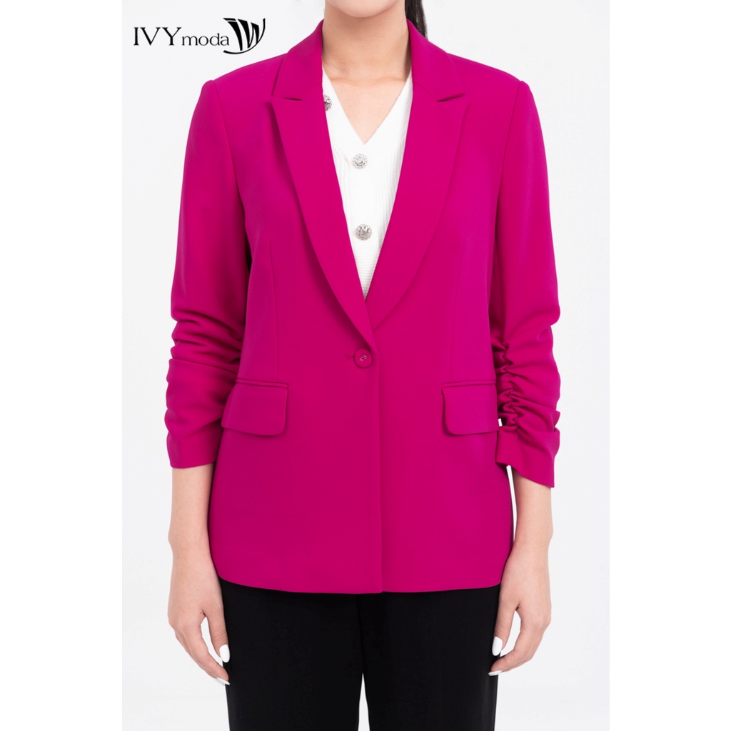 Áo vest dáng suông tay nhúm nữ IVY moda MS 67T0221