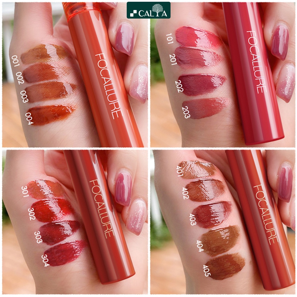 Son Kem Bóng Focallure Có Lớp Tint Lì Không Dính Cốc, Tạo Hiệu Ứng Môi Căng Mọng, Bóng Mờ - Focallure Glossy Tint 3g