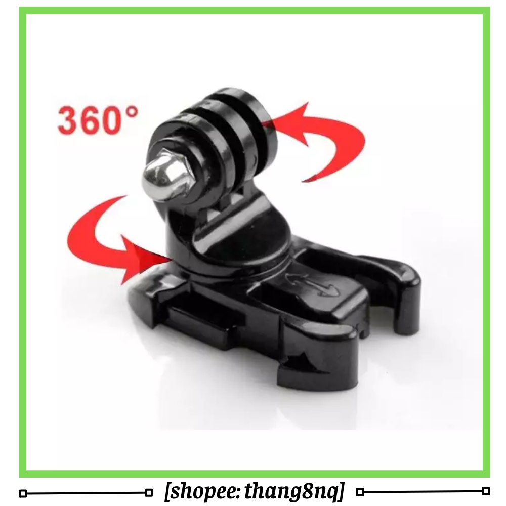 Mount gài xoay 360 độ, gắn mũ bảo hiểm, dây đeo ngực cho gopro, action cam