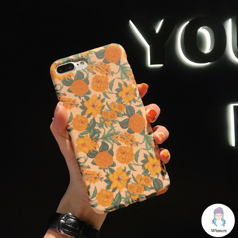 Ốp Điện Thoại TPU Mềm Chống Sốc Họa Tiết Hoa Vàng Cho IPhone 15 14 13 12 11 Pro Max X XS XR 8 7 Plus