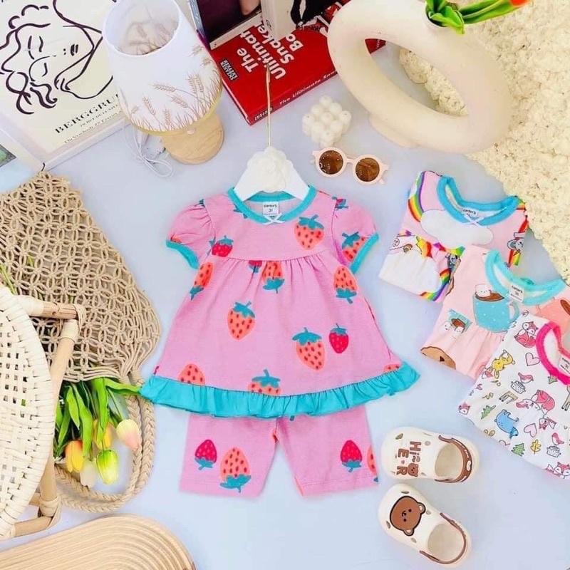 Bộ bé gái kiểu babydoll phối lai bèo 5-18kg