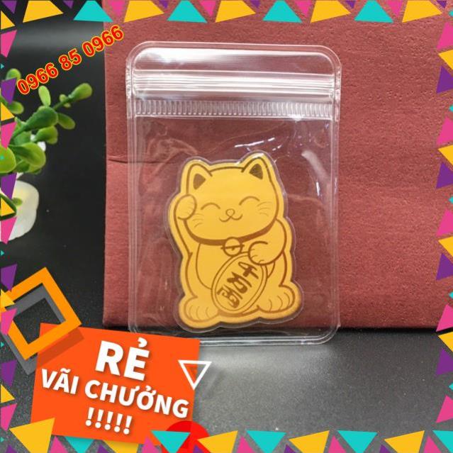 HOT 2023 Miếng Dán Thần Tài và Mèo thần tài Vàng Hút Tài Lộc Dùng Dán Điện Thoại