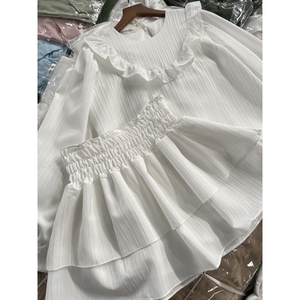 SET ĐỒ SƠ MI BÈO KÈM CHÂN VÁY TẦNG