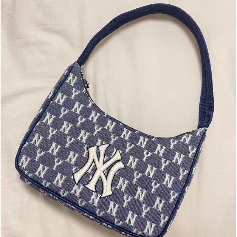 Túi kẹp nách MLB lông/ denim/ monogram có sẵn
