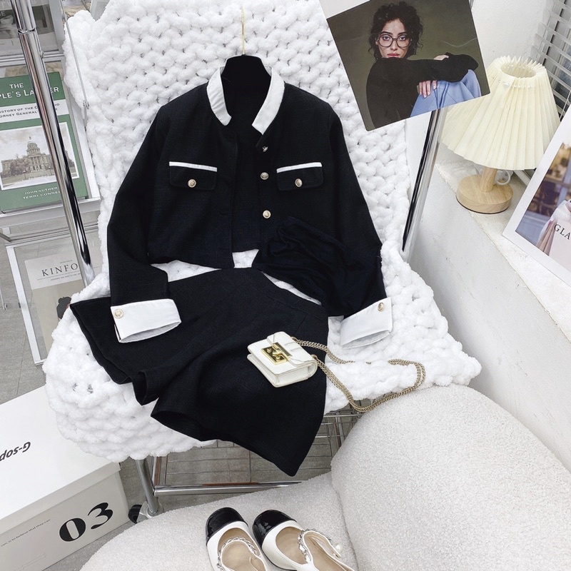 SET ÁO KHOÁC + ÁO ỐNG + CHÂN VÁY