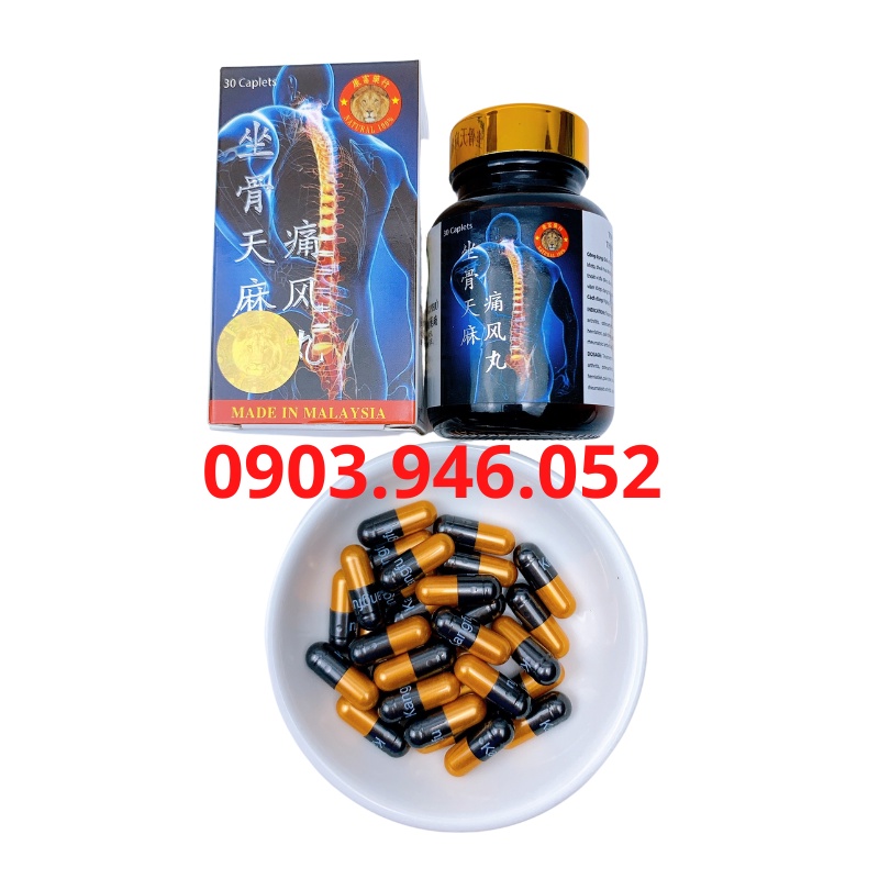 Toạ Cốt Thiên Ma Thống Phong Hoàn Chai Sành Viên Có Chữ - Hộp 30 viên