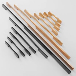 Tay nắm cửa tủ áo ( màu Gold - Đen )