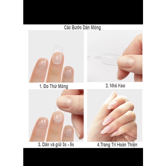 Móng úp tay HSM đủ phom vuông thang nhọn bầu chính hãng - nhám đục trong đủ size Hàn Quốc nail 500pcs
