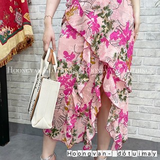Đầm Cổ Yếm Hoa Rớt Tay