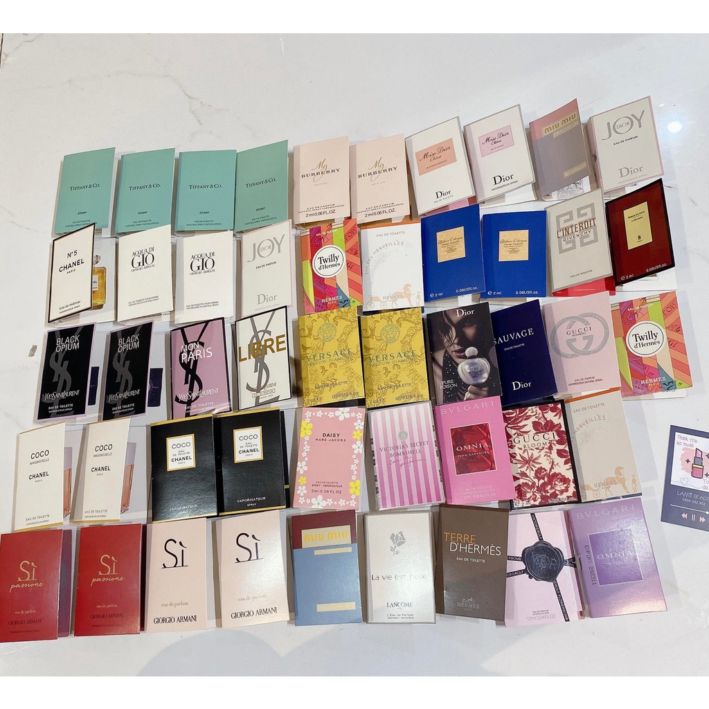 Sample nước hoa Hermes, Gucci, Miss Dior, Dior, Chloe, Givenchy, Bvlgari, Serge Lutens
