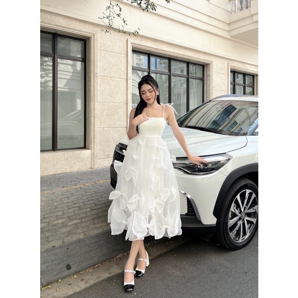 Đầm maxi đi biển dự tiệc sang trọng 2 màu -Maxi Ngọc Lan