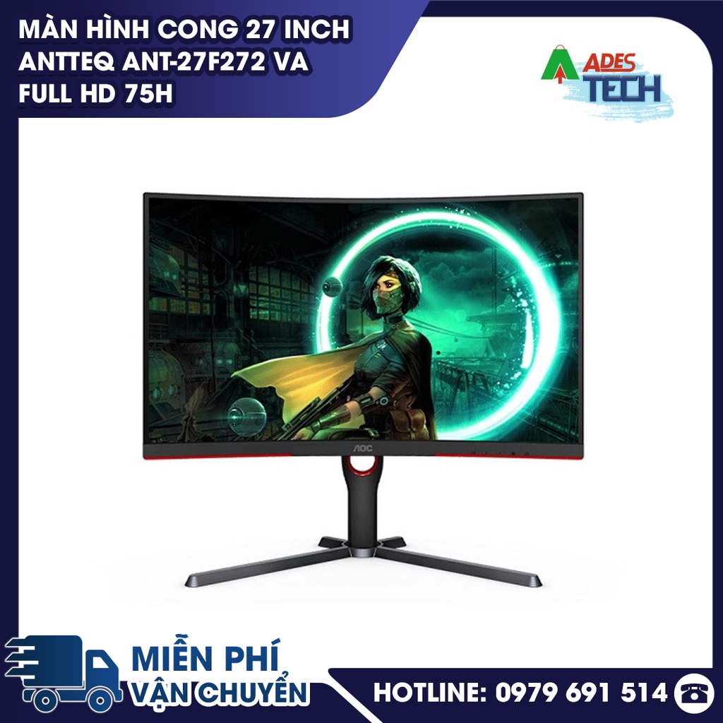 ✔️ Màn hình cong  ANTTEQ ANT-27F272 VA ✔️ 27 inch Full HD 75H ✔️ BH 24 tháng