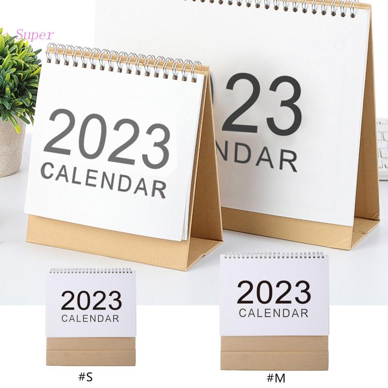 Lịch 2022-2023 Dạng Cuộn Dây Đánh Dấu Ghi Kế Hoạch Hàng Ngày / Tháng Để Bàn Đơn Giản