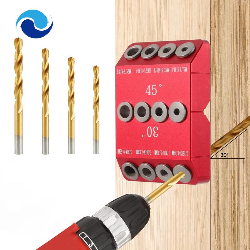 30/45/90° Khuôn Định Vị Lỗ Khoan Góc Thẳng Có Thể Tháo Rời Tiện Dụng