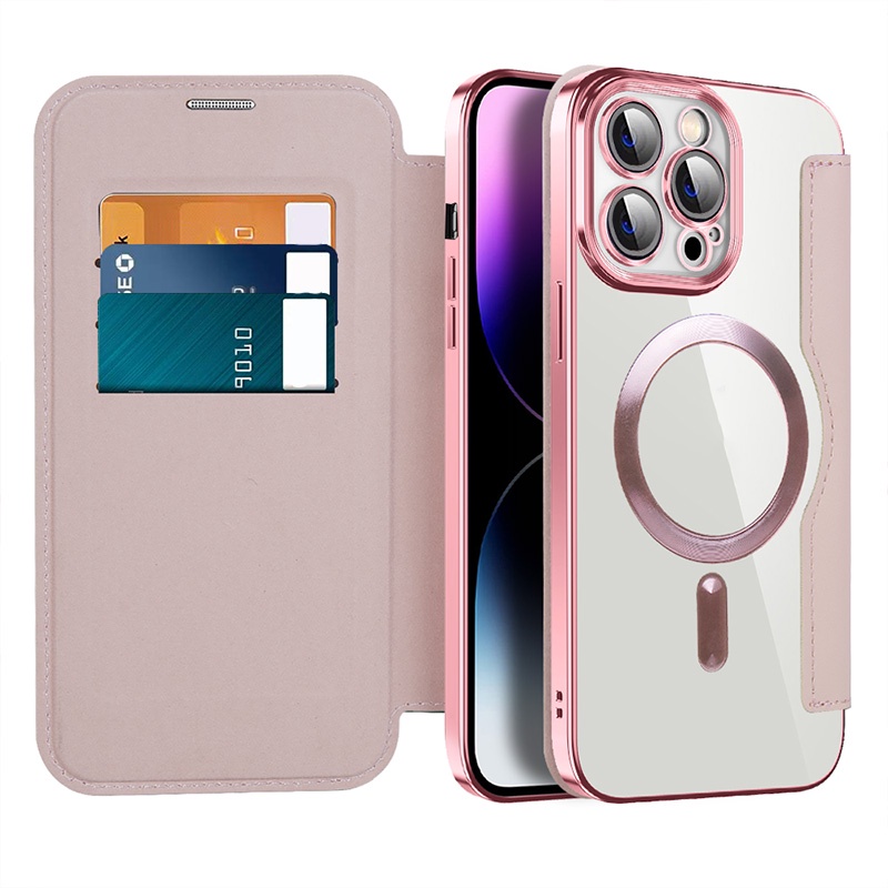 Ốp Điện Thoại Da Kèm Ngăn Đựng Thẻ Cho iPhone 13 14 Pro Max 14 Plus