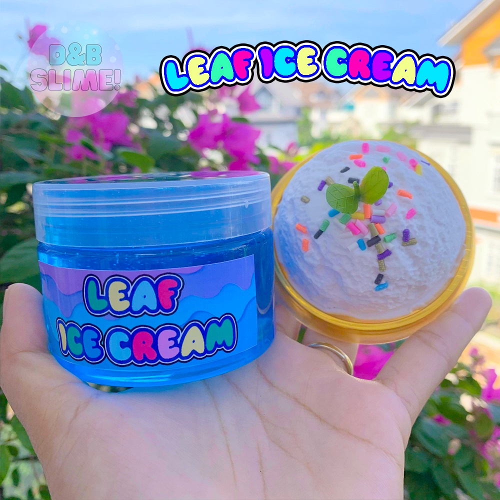 Leaf Ice Cream DIY Slime - Đồ chơi chất nhờn ma quái kết hợp clear slime và đất sét mang đến trải nghiệm mới